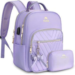 Womens Backpack Purse Fashion Cute Bowknot Mini Backpack Purse w USB Port